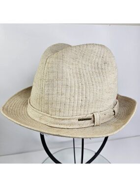 Stetson Fedora Vintage Hat Size 7 1/4 58cm Beige USA Made